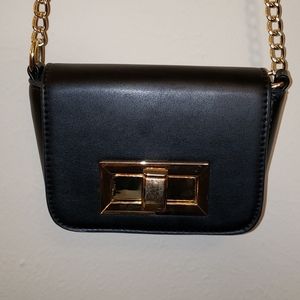 Little Black Leather Crossbody